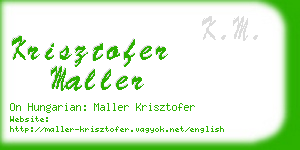 krisztofer maller business card